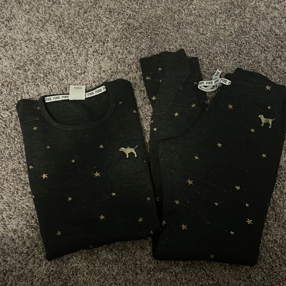 Pink Victoria’s Secret thermal pj set